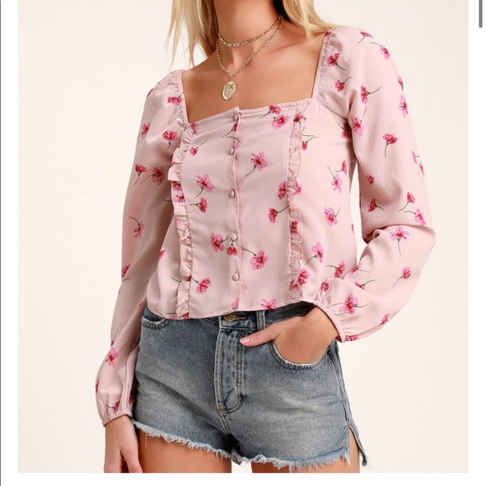 Amuse Society Floral Print Long Sleeve